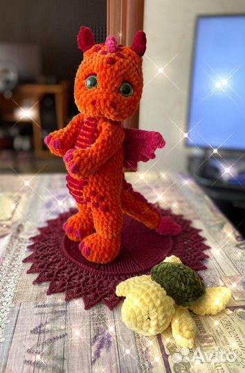 Вязаные игрушки. Динозавры. Ручная работа