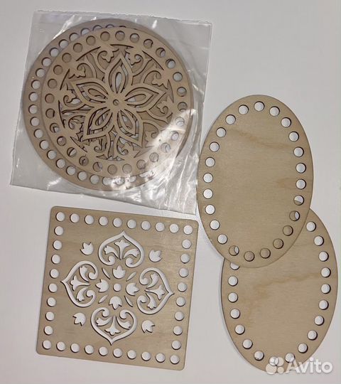 Новые деревянные донышки для корзин 5 штук