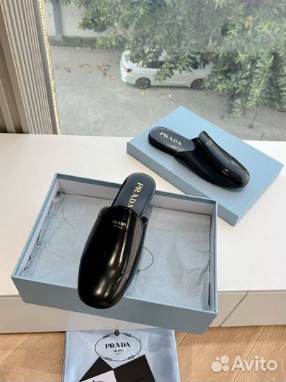 Шлёпки# мюли женские Prada Премиум