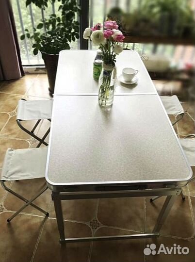 Складные туристические стол и стулья(4)