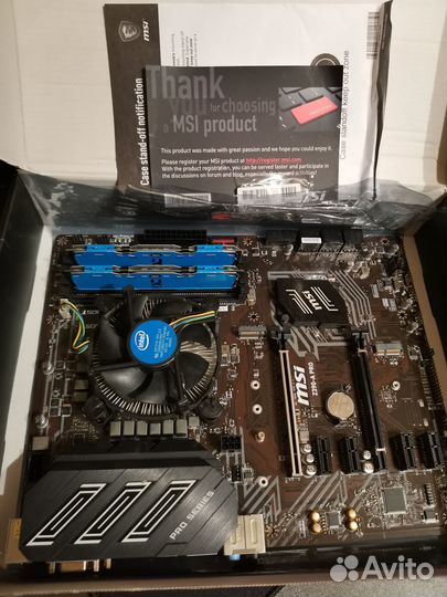 MSI Z390A pro c процессором и памятью 16gb