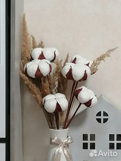 Хлопок цветы(искусственные)