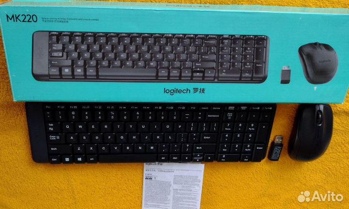 Клавиатура и мышь беспроводная новая Logitech