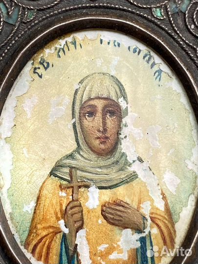 Икона Св.Муч.Наталья,серебро эмаль