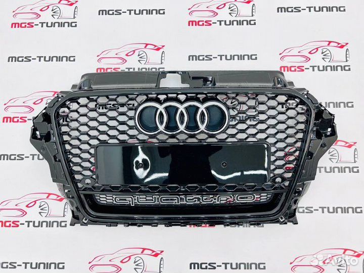 Решетка на Audi A3 в стиле RS3 12-16гг. дизайн 3