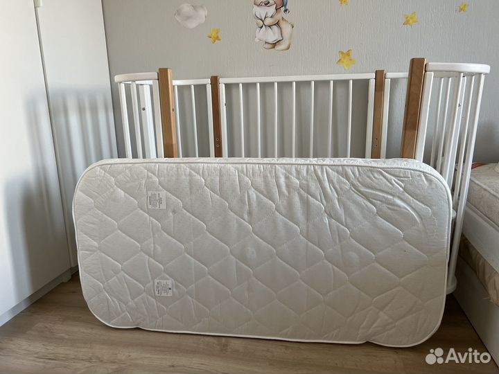 Кроватка трансформер детская LUX+бортики