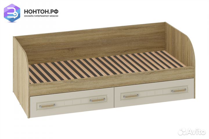 Кровать Маркиза light сонома / крем-сатин