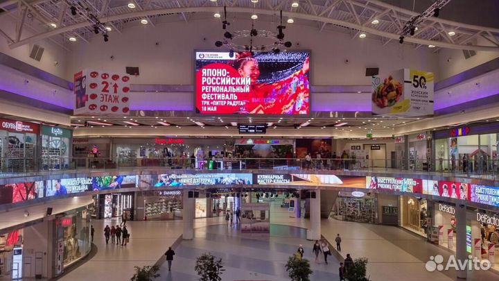 Анимация для медиафасадов, видео витрин ТЦ