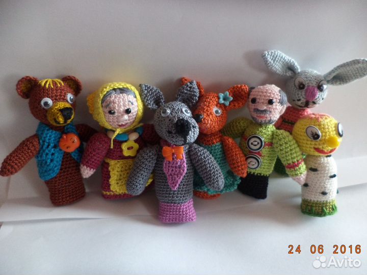 Вязанный пальчиковый театр