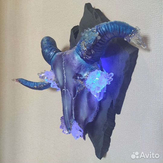 Ночник, настенный светильник череп барана