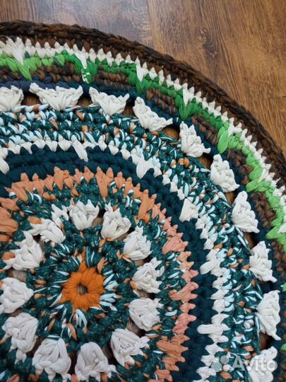 Круглый коврик из футболок