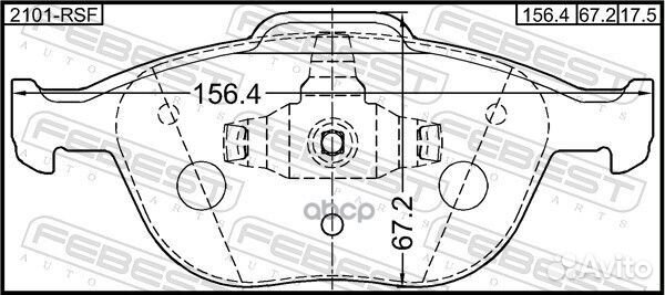 Колодки тормозные дисковые 2101-RSF Febest