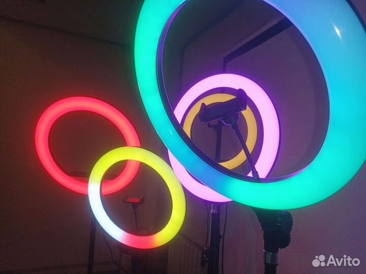 Цветные Кольцевые Лампы
