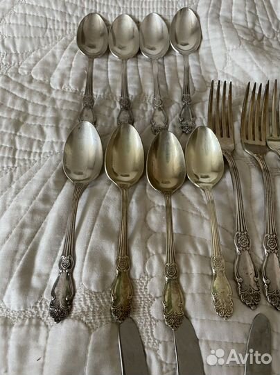 Набор столовых приборов мельхиор СССР