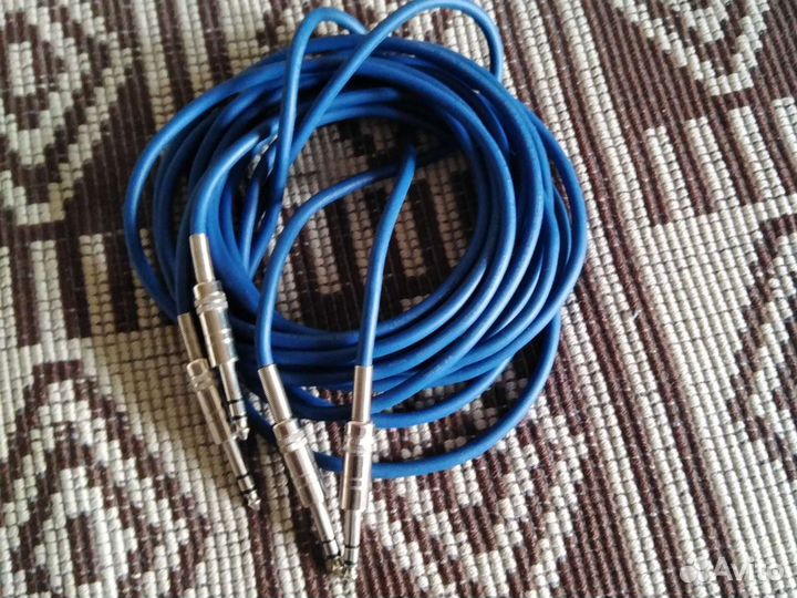 Аудиокабель джек - джек 6,3 мм стерео