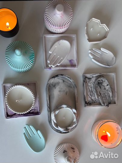 Декоративная подставка из гипса