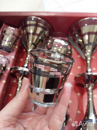 Набор бокалов (горка), 18 шт., новый