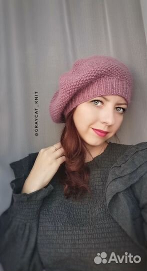 Берет из пуха норки