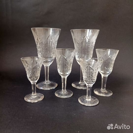 Набор и поштучно фужеры Паникановский хрусталь