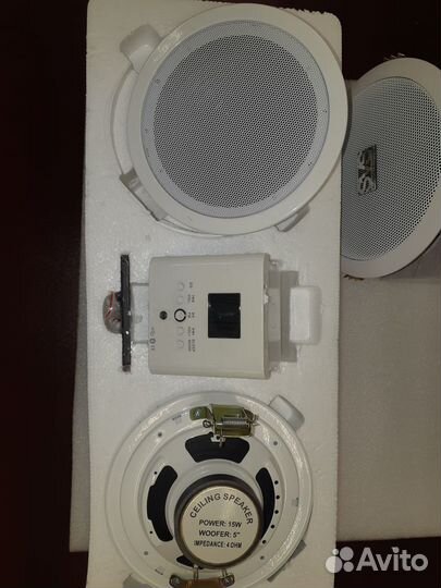 Звуковой комплект для кафе, бара 40Вт новый