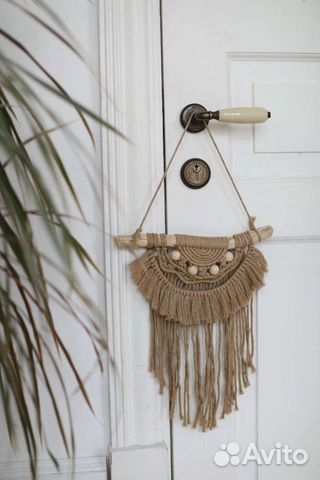 Макраме панно полукруглое бохо