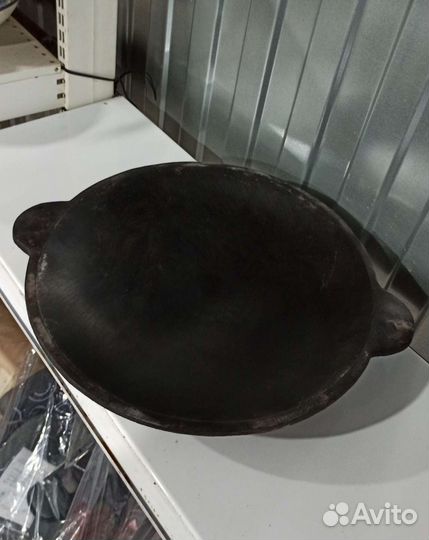 Чугунная сковорода садж 42 см размер в ширину
