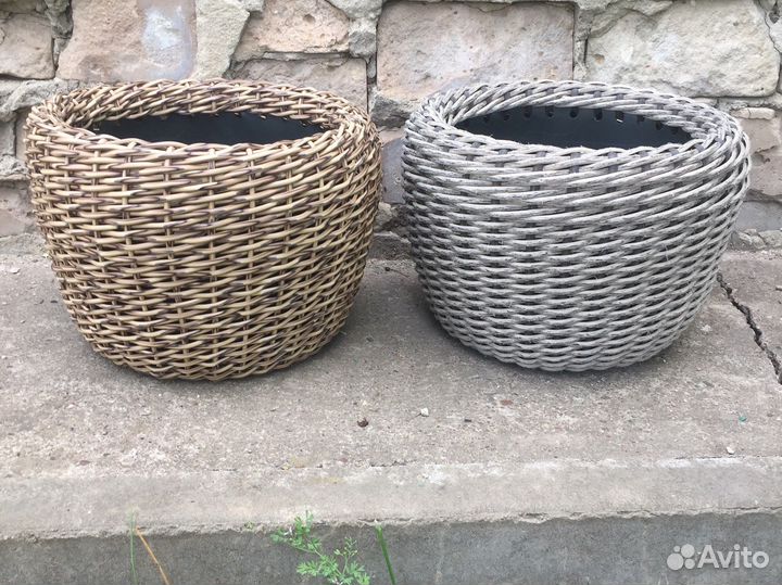 Кашпо из ротанга 12л для сада