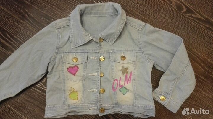 Костюм: куртка + джинсы дев. 5-7 лет