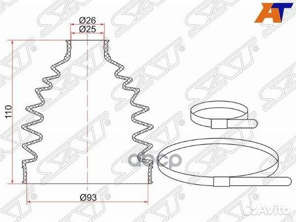 Пыльник шруса наружный FR nissan almera N16