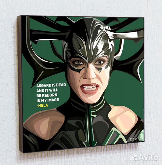 Картина Постер поп арт Хела портрет Marvel