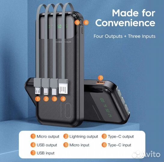 Power bank повербанк kuulaa 10000 mah