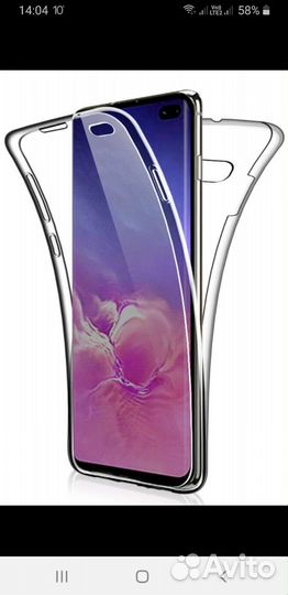 Чехол на samsung A7 2018 Двусторонний прозрачный