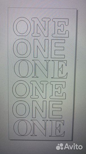 Буквы 3 штуки ONE TWO