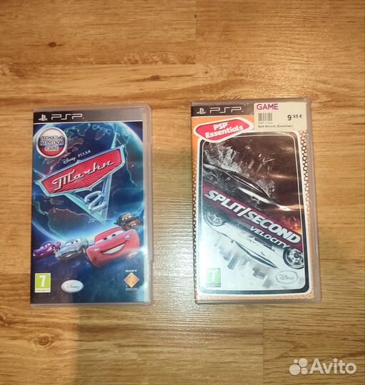 Диски на sony PSP, Тачки 2 и Split/Second velocity