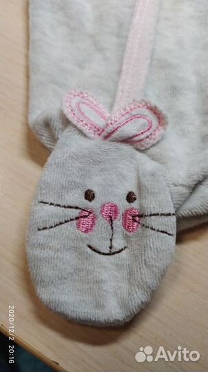 Комбинезон 68(6 мес)велюр, хлопок 100%