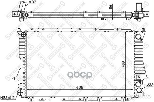 Радиатор audi 100 a6 2.6 2.8 90-97 Stellox 49