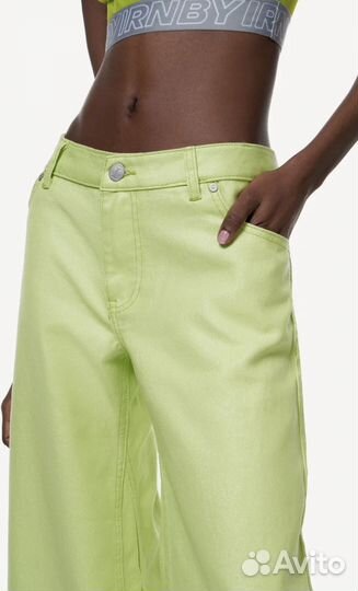 Irnby джинсы клеш розовые