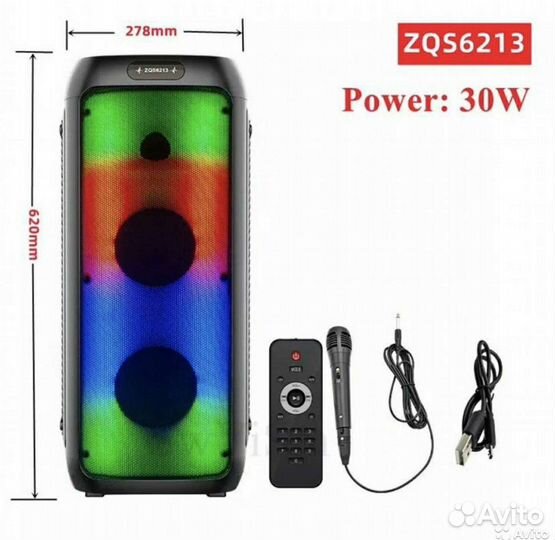 Портативная Большая колонка Bluetooth zqs 6213