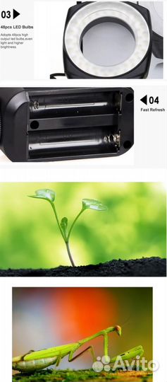 Макро-Вспышка Wansen Ring48 для Canon / Nikon