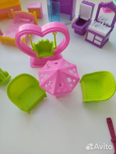 Мебель для кукольного домика+ домик-сумка