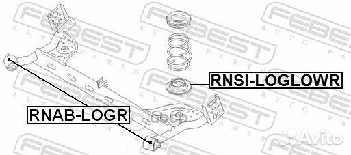 Сайлентблок балки моста зад прав/лев rnablogr