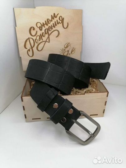 Мужской кожаный ремень