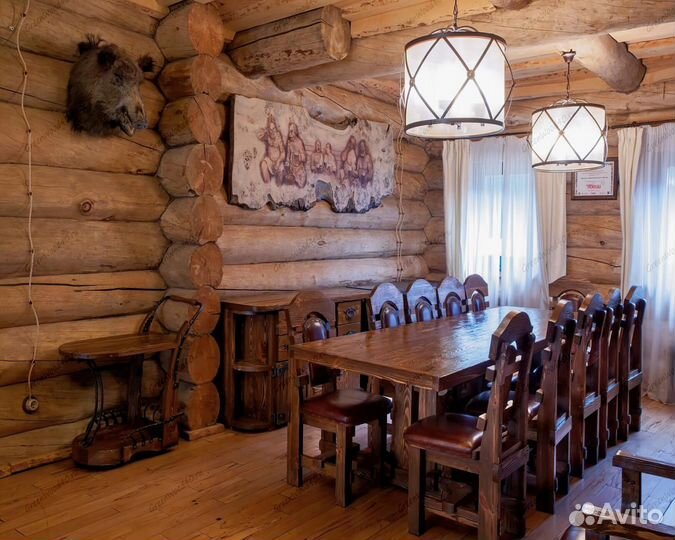 Колосс 2,7х0,9 10 рыцарей, мебель в беседку