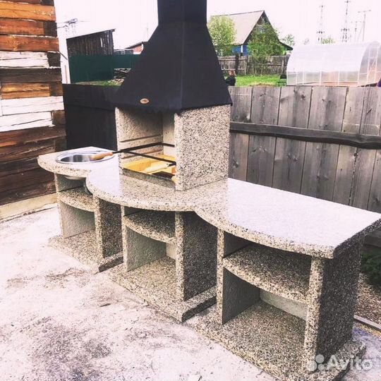 Комплекс барбекю модульная печь