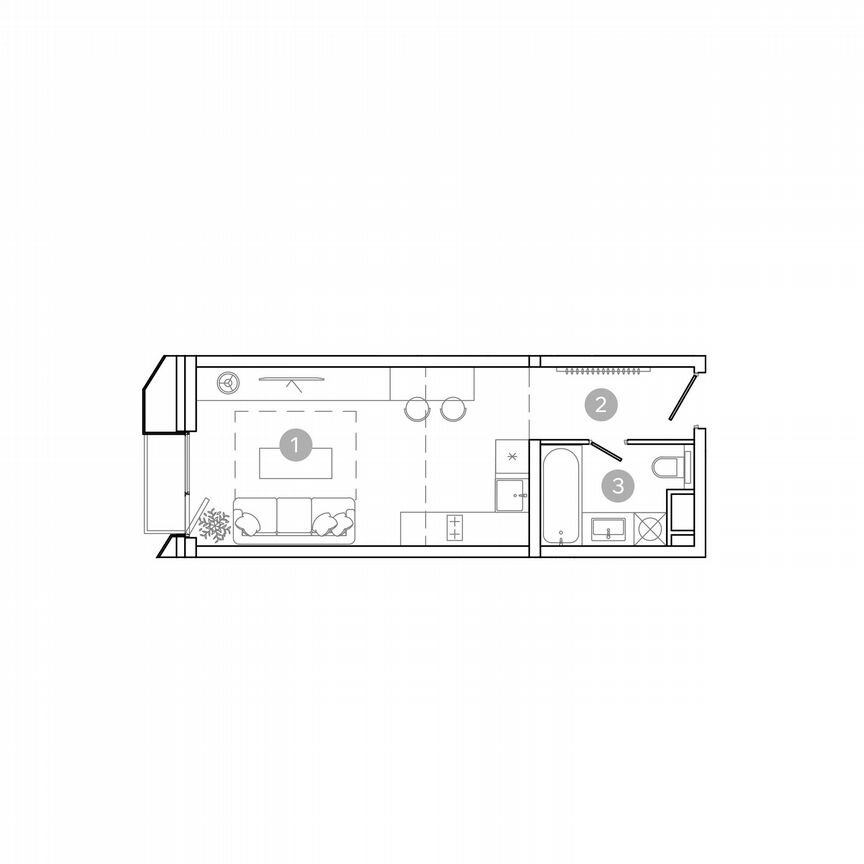 Квартира-студия, 27,2 м², 9/21 эт.