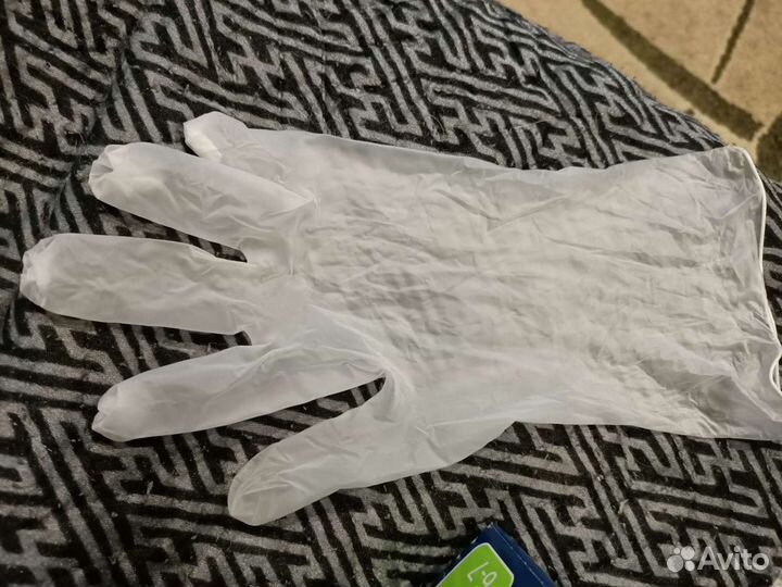 Виниловые перчатки S,M,L,XL прозрачные,нитриловые