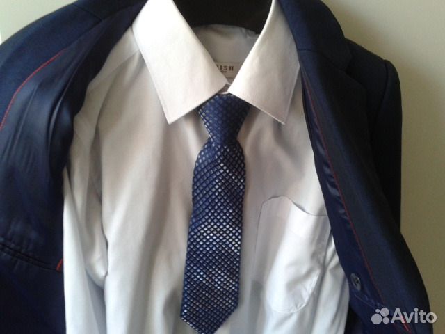 Пиджак школьный,рубашка, галстук 122- 128