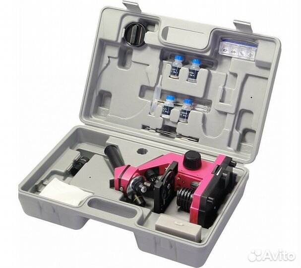 Микроскоп школьный Эврика 40х-400х в кейсе (фуксия