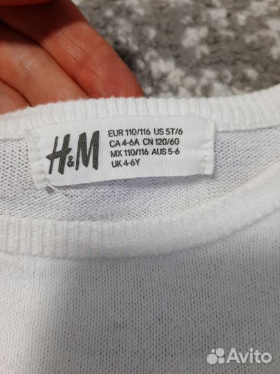 Джемпер h&m для девочки 110