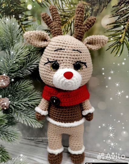 Вязаные игрушки, оленята